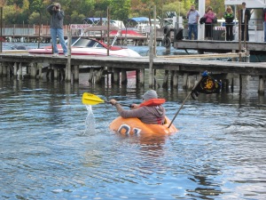 Yes, that is a giant pumpkin in the regatta! Photo by Jelane A. Kennedy